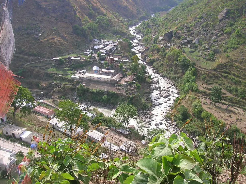 Syaphru (Syabrubesi) in Rasuwa District, Nepal, 22 August 2011.