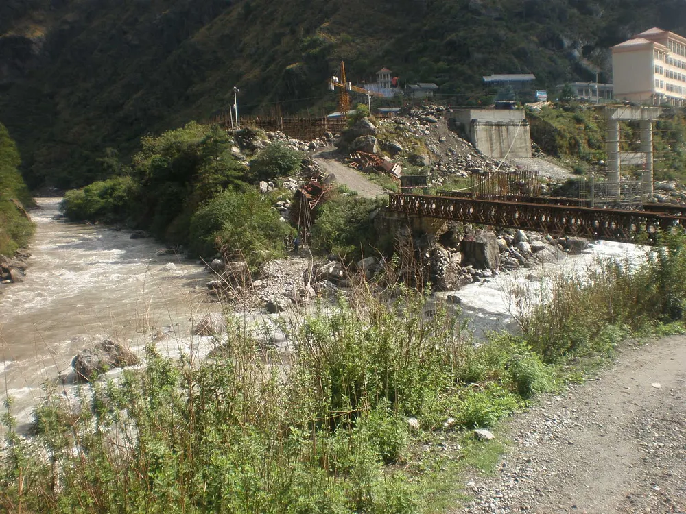 A river in Rasuwa District, Nepal, 19 June 2013.