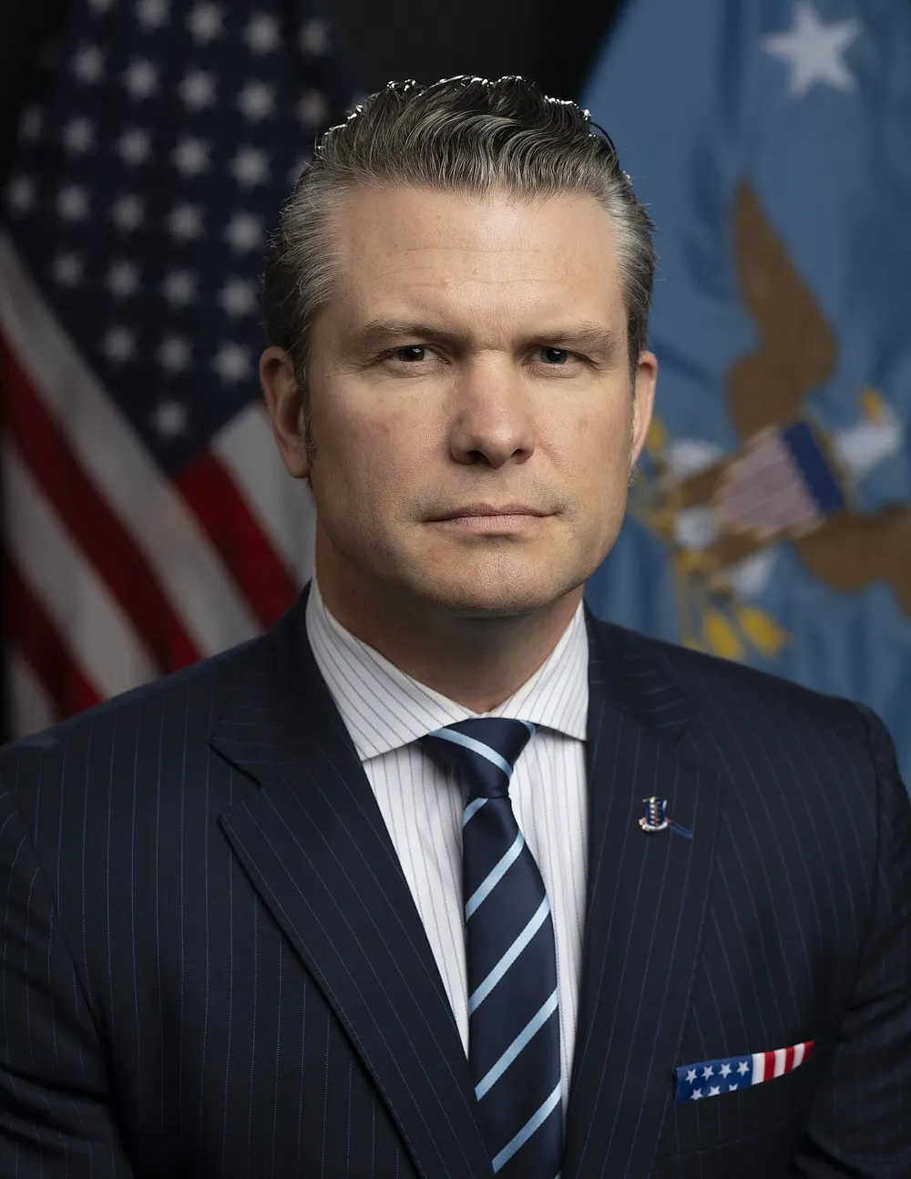 Official portrait of U.S. Secretary of Defense Pete Hegseth.