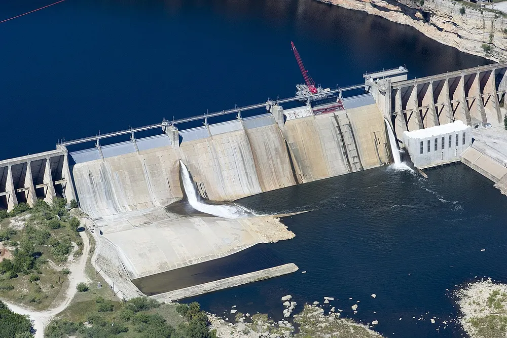 Morris Sheppard Dam on Possum Kingdom Lake, Texas.