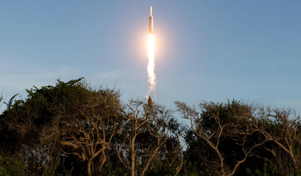 A SpaceX Falcon Heavy rocket launches NASA's Nancy Grace Roman Space Telescope from Launch Complex 39A, Kennedy Space Center, Florida, 30 August 2026.