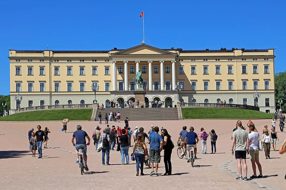The Royal Palace on Slottsplassen in Oslo, Norway, 4 June 2016.
