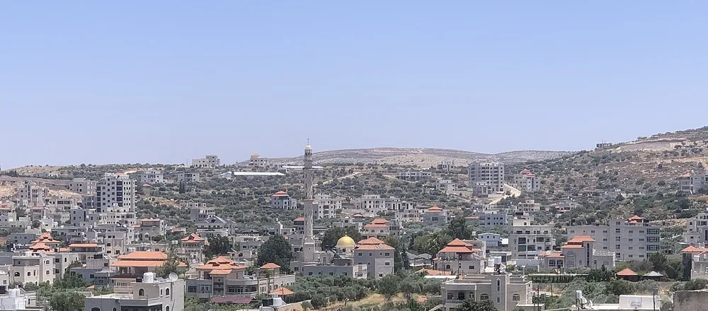 Skyline of Turmus Ayya in the West Bank, 2023.