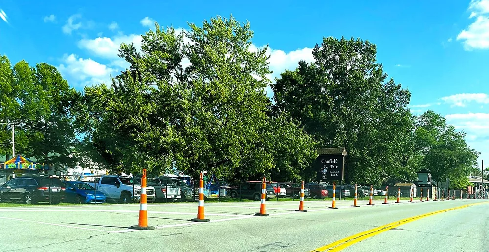 Outside the Canfield Fair in Canfield, Ohio, in 2023.