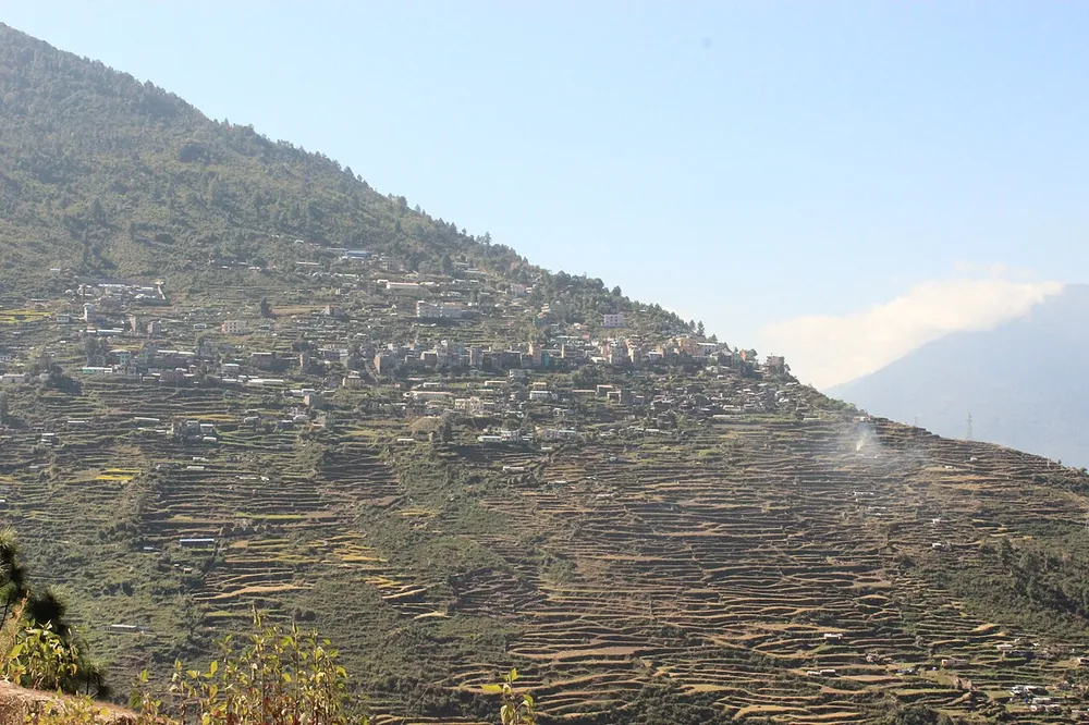 Dhunche, the district headquarters of Rasuwa District in Bagmati Province, Nepal.