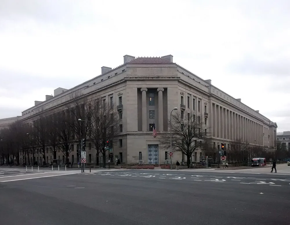 The Robert F. Kennedy Department of Justice Building in Washington, D.C., on 4 April 2014.