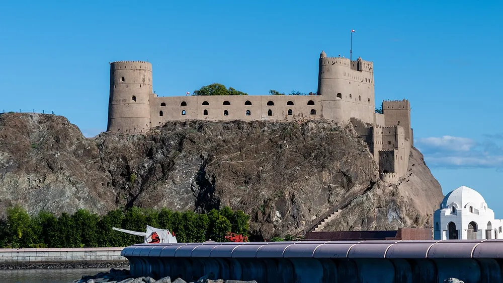 Fort al-Jalali overlooking the harbour at Muscat, Oman.