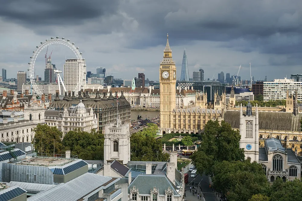 The Palace of Westminster, home of the UK Parliament, in London.