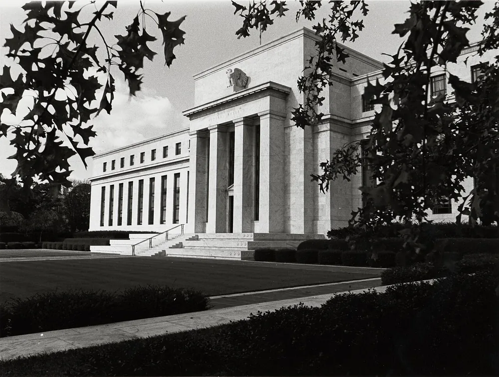 The Marriner S. Eccles Federal Reserve Board Building in Washington, D.C., photographed in 1937.