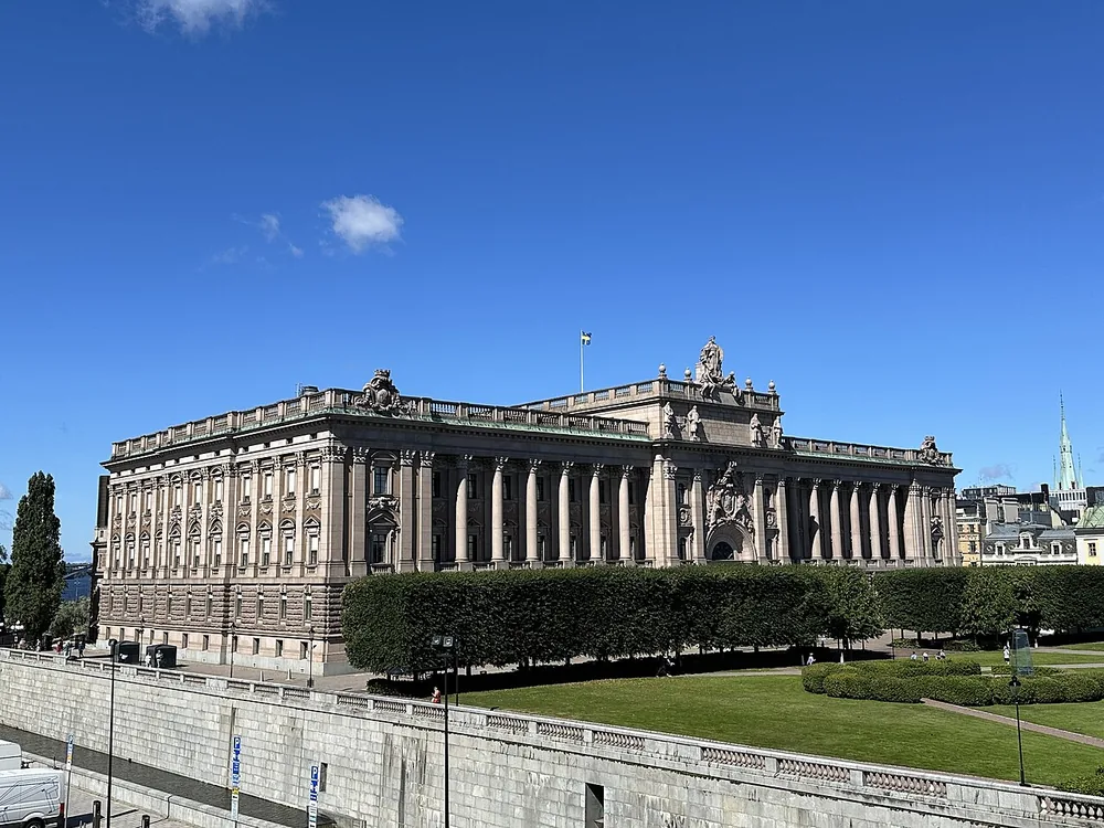 The Swedish Riksdag (parliament) building in Stockholm in 2024.