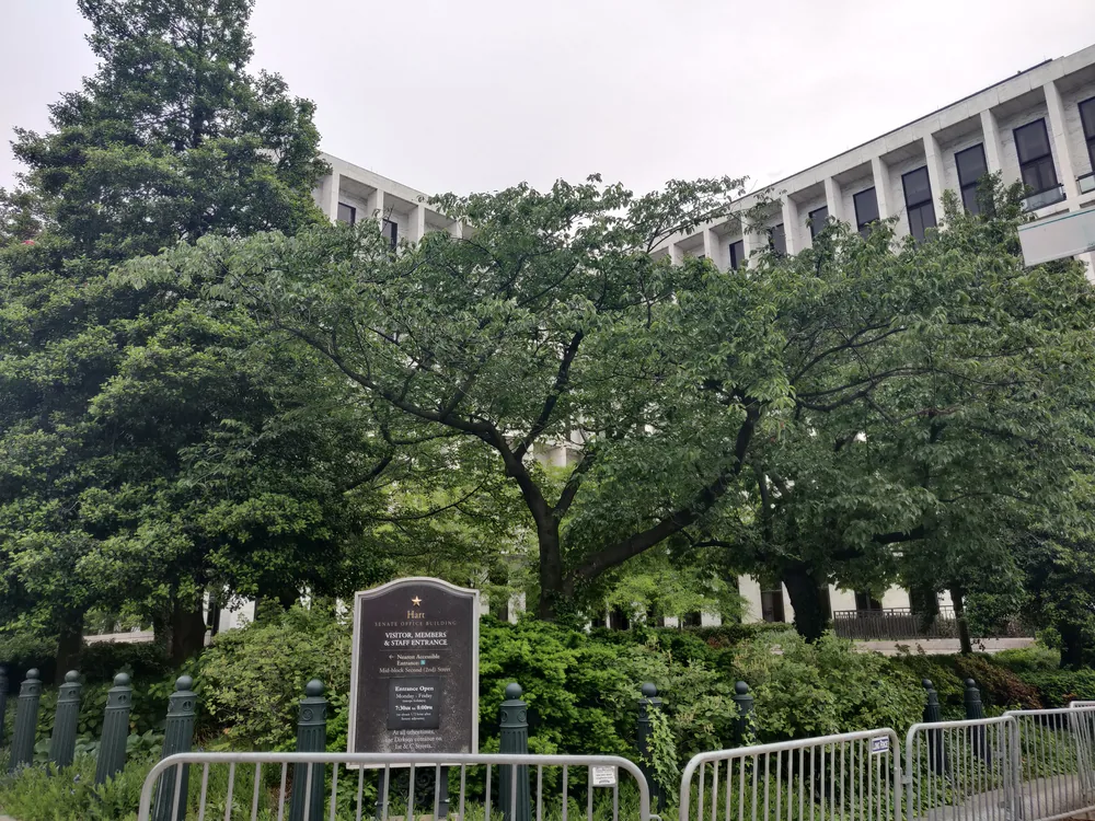 The Hart Senate Office Building on Constitution Avenue in Washington, D.C.