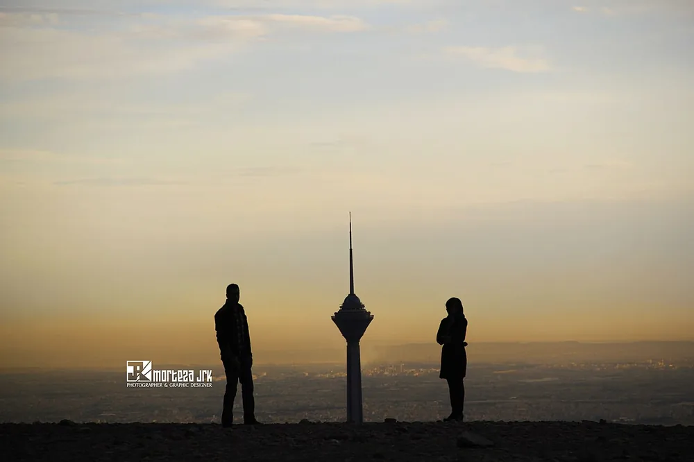 Milad Tower rising over Tehran, Iran, on 29 November 2013.