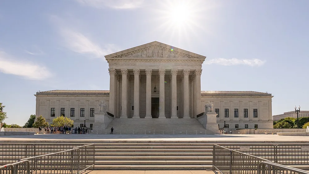 The United States Supreme Court Building in Washington, D.C., on 1 May 2026.