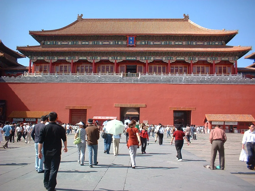 The Meridian Gate of the Forbidden City in Beijing, looking north, May 2005.