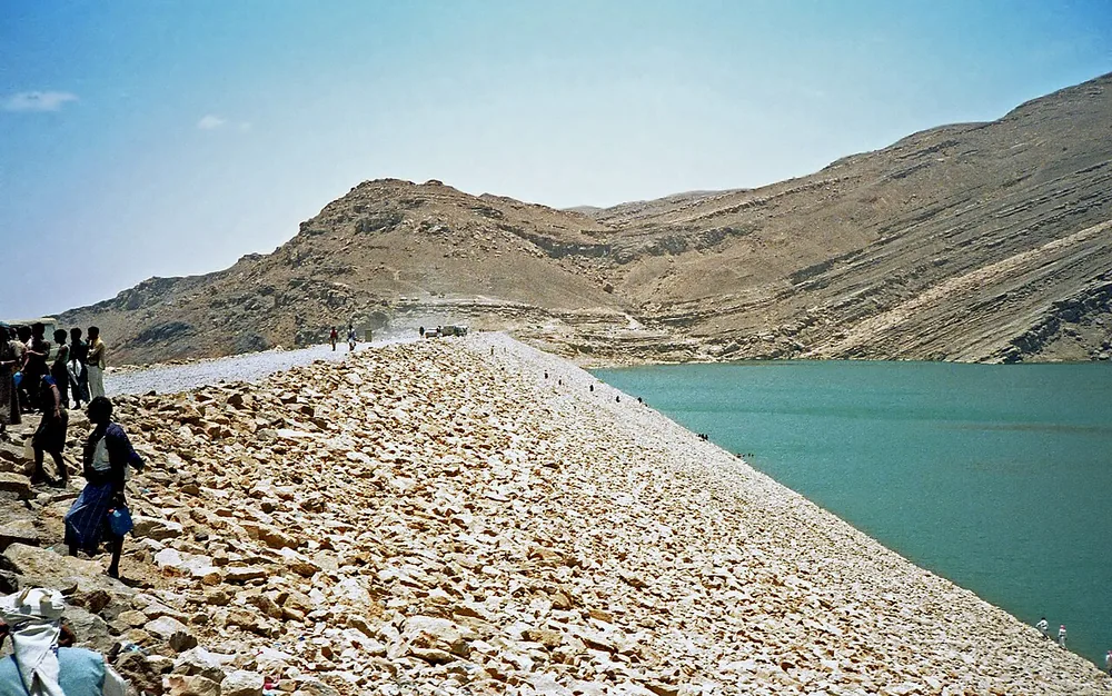 The ancient Marib dam, Marib Governorate, Yemen, 2007.