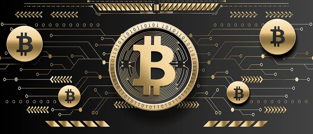 A physical bitcoin token, photographed in 2021.