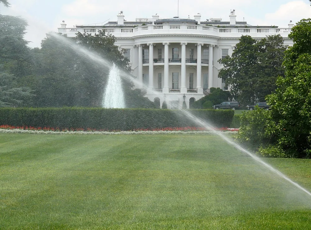 South facade of the White House, Washington, D.C., July 2007.