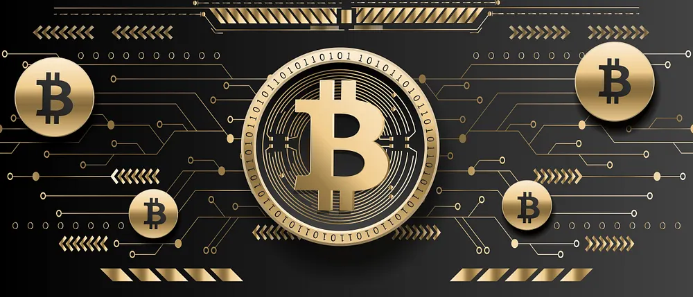 A physical bitcoin token, photographed in 2021.