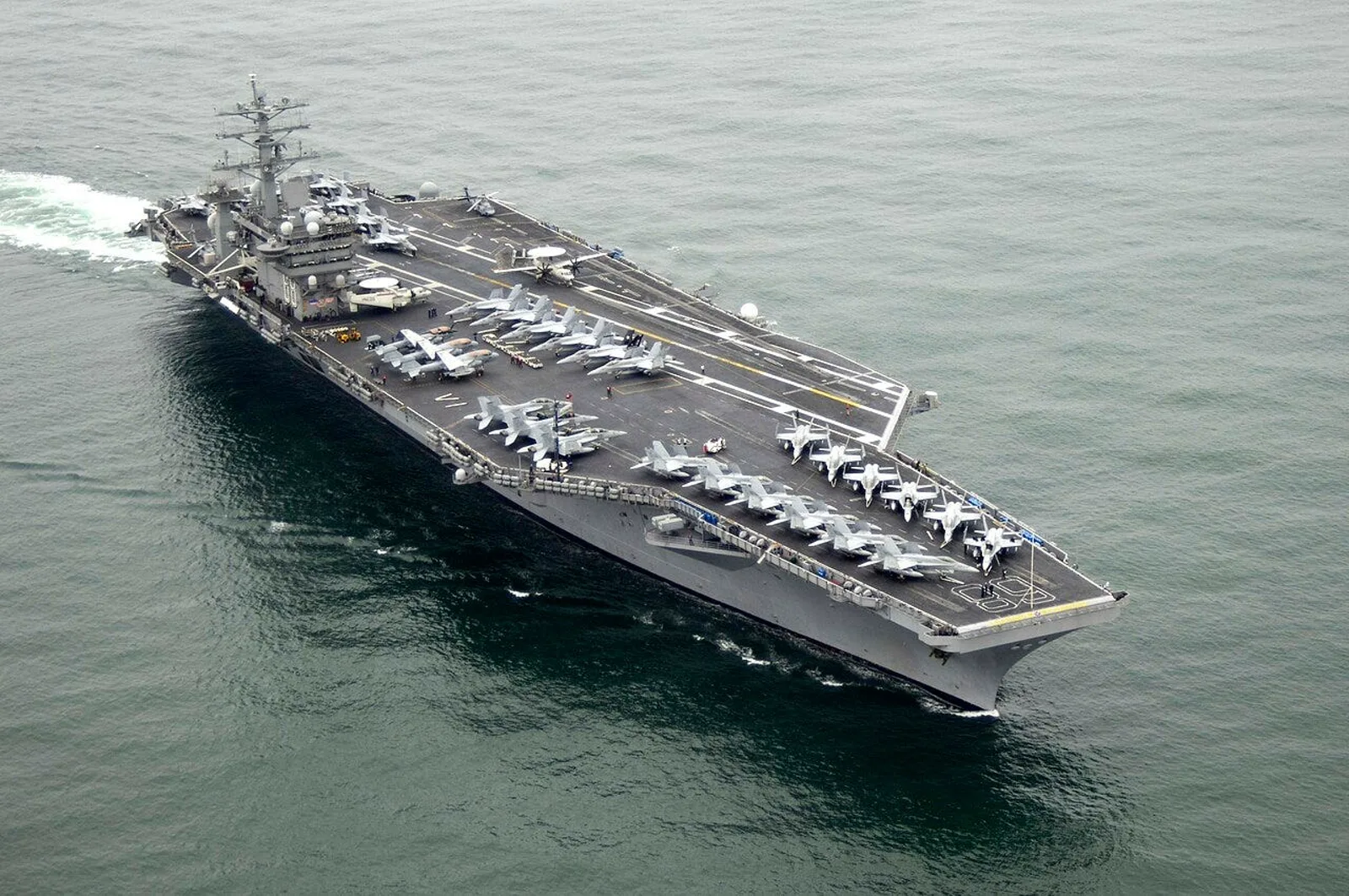 The aircraft carrier USS Nimitz underway. Photo: US Navy, public domain.