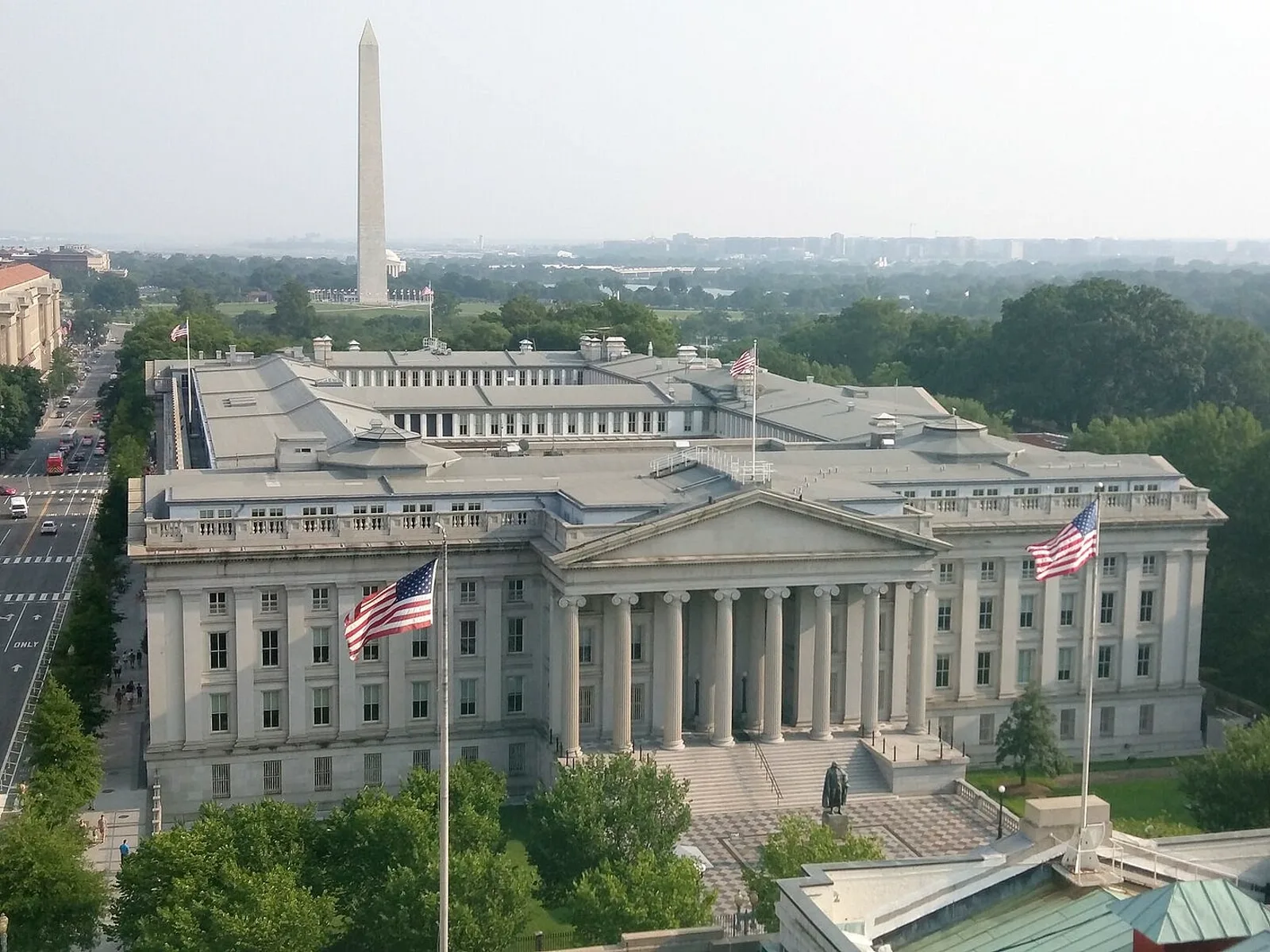 The United States Treasury Building in Washington. Photo: Wikimedia Commons.
