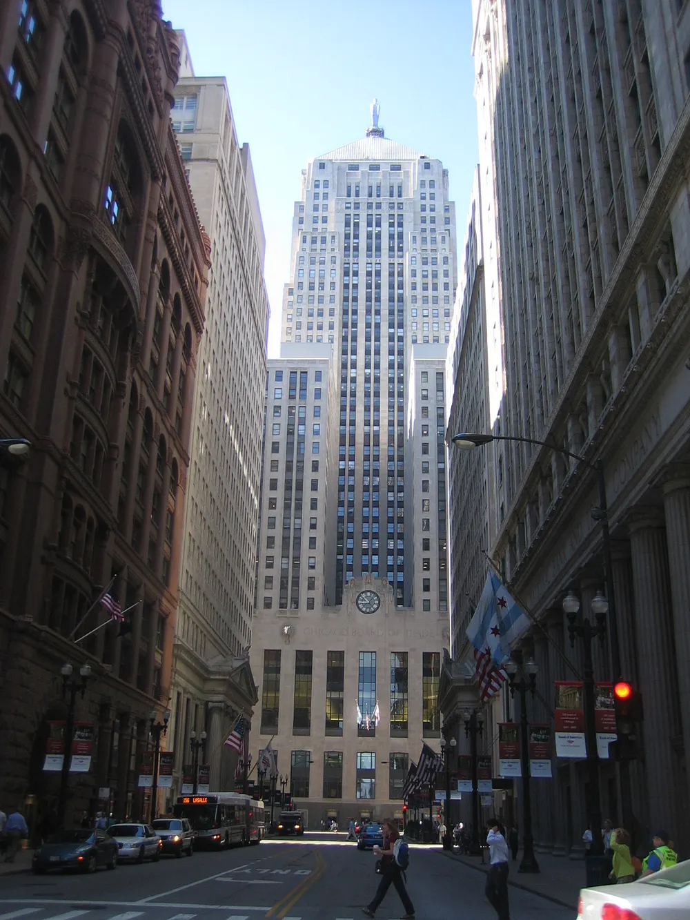 The Chicago Board of Trade Building on LaSalle Street. Photo: Wikimedia Commons.