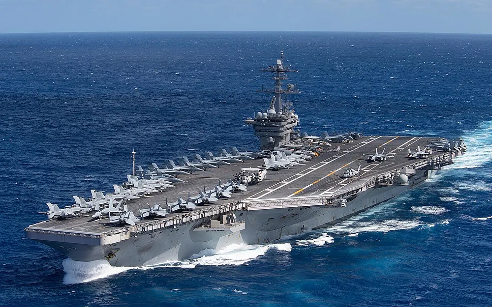 The aircraft carrier USS Theodore Roosevelt (CVN-71) underway. Photo: U.S. Navy, public domain.