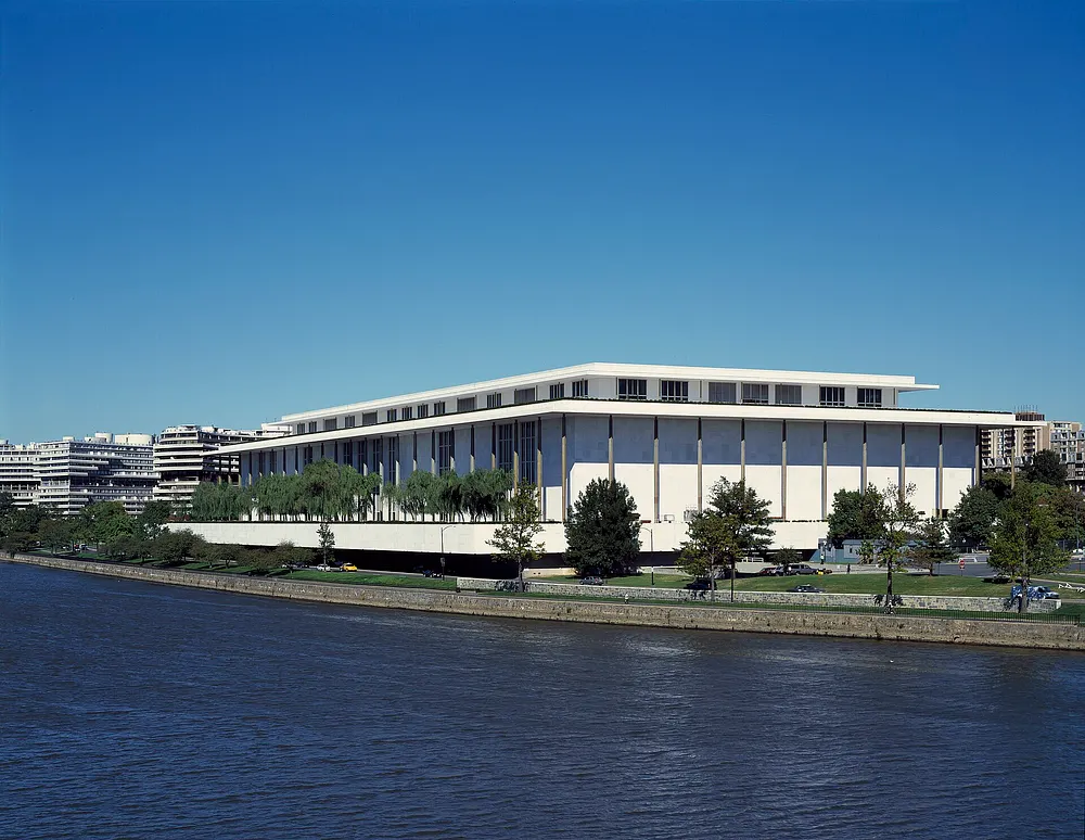 The John F. Kennedy Center for the Performing Arts along the Potomac in Washington. Photo: Library of Congress, public domain.