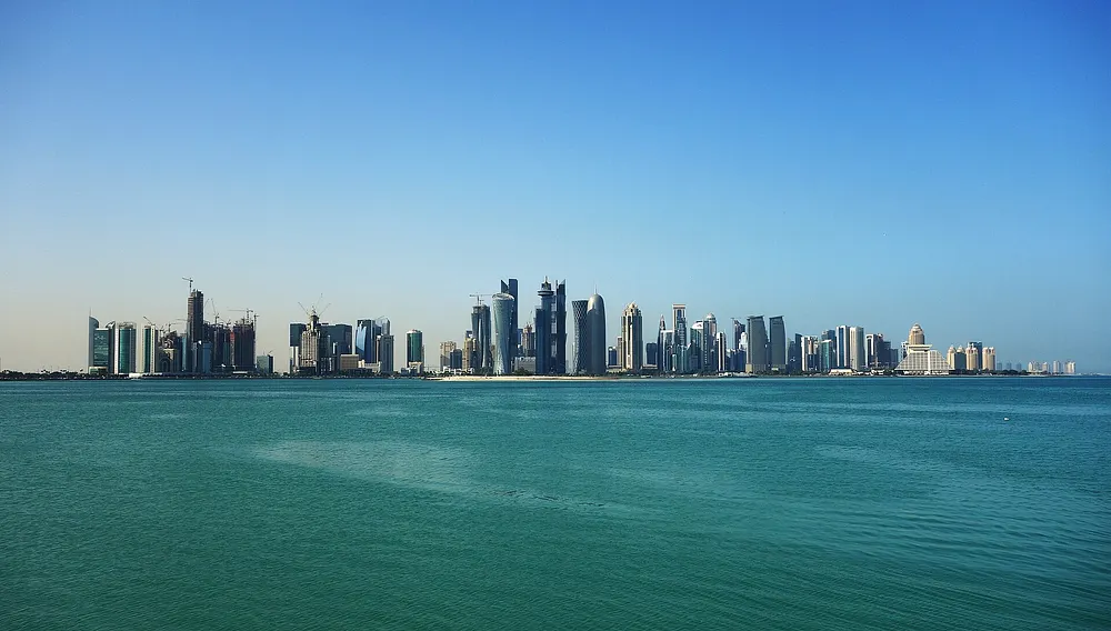The Doha skyline along the waterfront in Qatar. Photo: Wikimedia Commons.