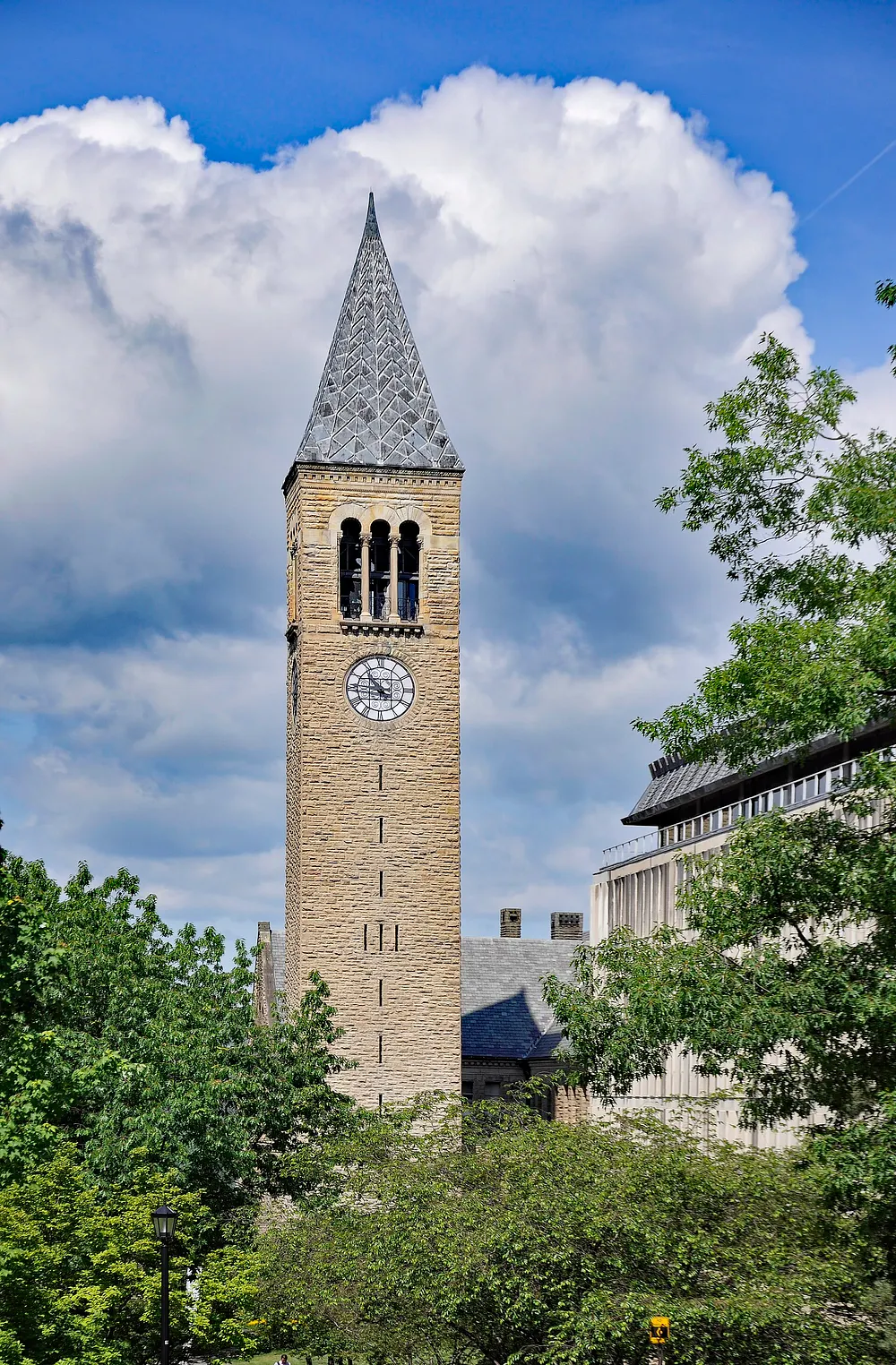 McGraw Tower and Uris Library on the Cornell University campus in Ithaca. Photo: Wikimedia Commons.