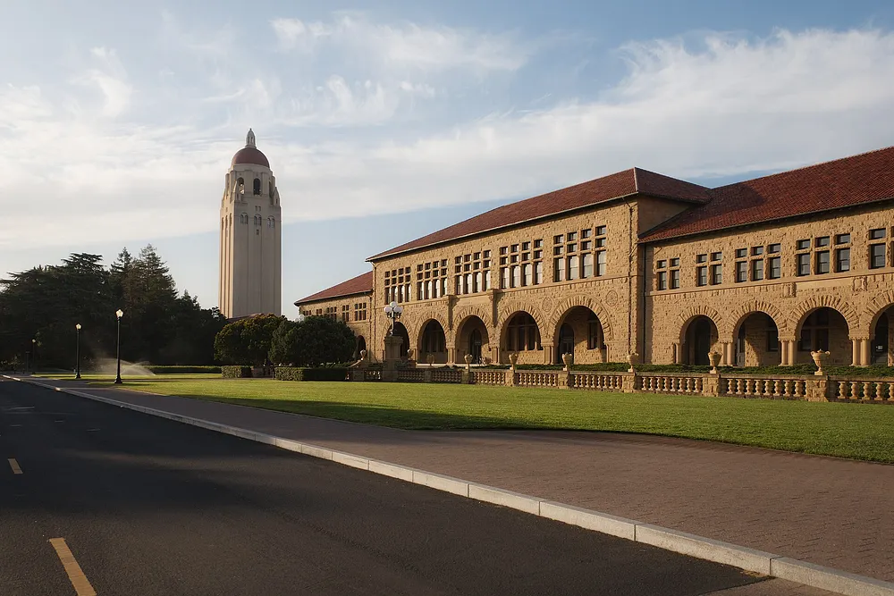 The Main Quad at Stanford University. Photo: King of Hearts / Wikimedia Commons, CC BY-SA 3.0.