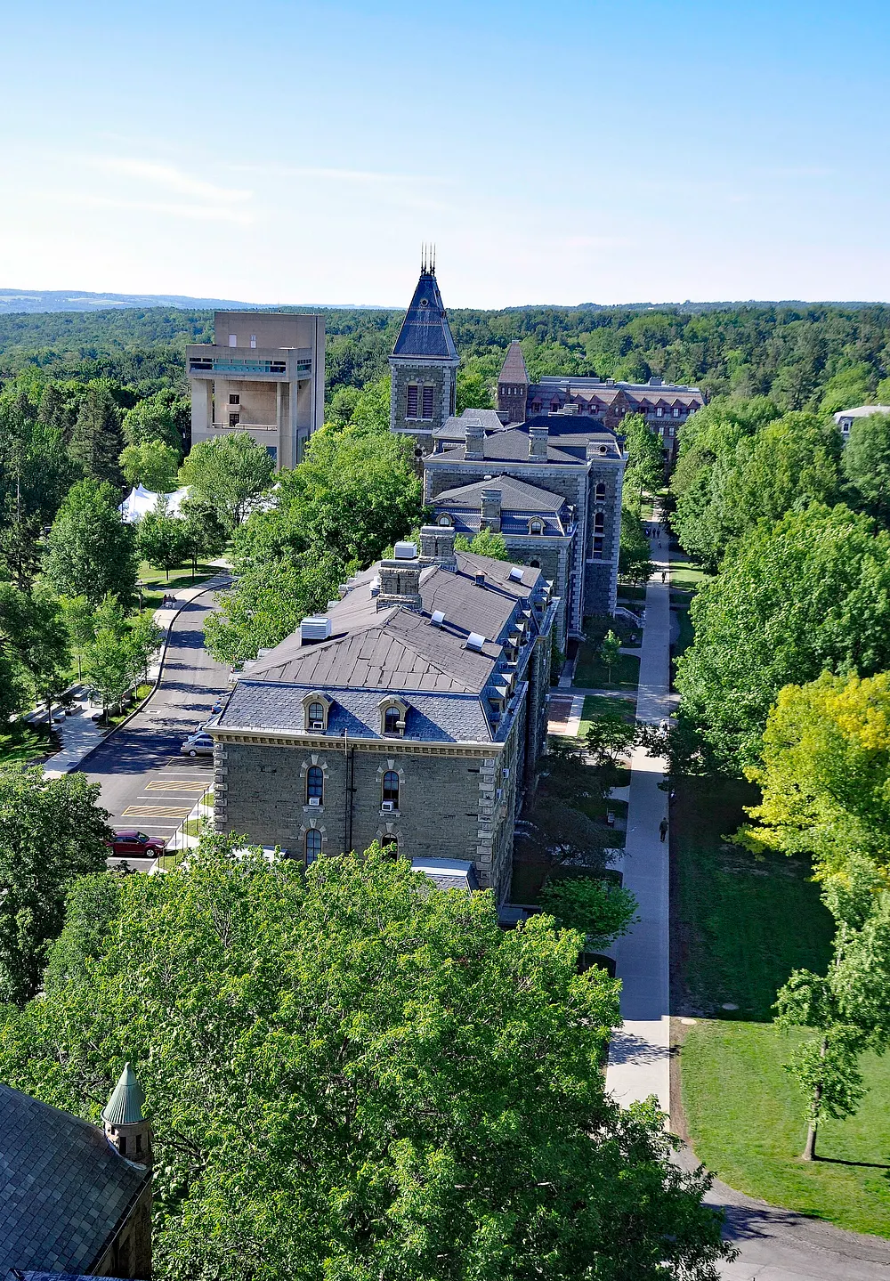 The west side of the Arts Quad at Cornell University. Photo: P. Hughes / Wikimedia Commons, CC BY 4.0.