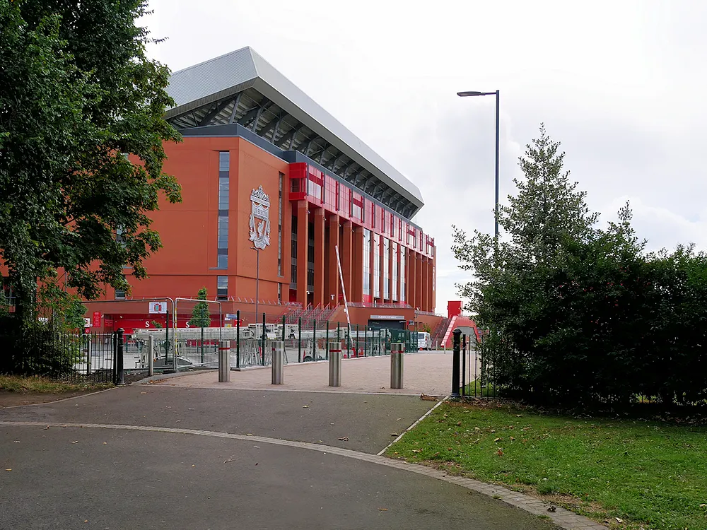 The Main Stand at Anfield in Liverpool. Photo: David Dixon / Wikimedia Commons, CC BY-SA 2.0.