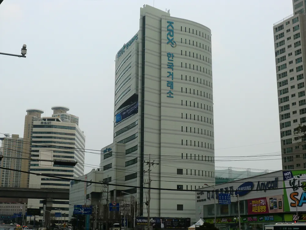 The Korea Exchange building in Busan. Photo: hyolee2 / Wikimedia Commons, CC BY-SA 3.0.