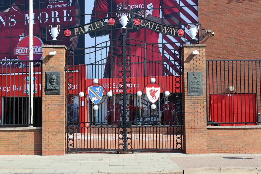The Paisley Gateway at Anfield in Liverpool. Photo: Rodhullandemu / Wikimedia Commons, CC BY-SA 4.0.