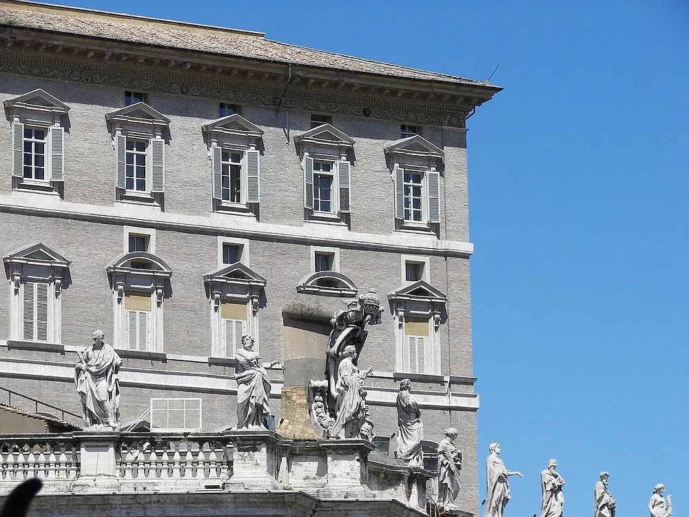 The Apostolic Palace in Vatican City. Photo: Wknight94 / Wikimedia Commons, CC BY-SA 3.0.